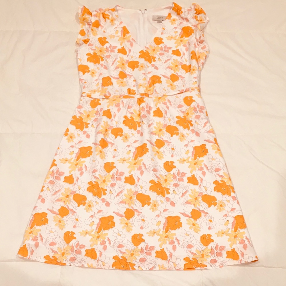 LOFT Outlet Ruffle Sleeve Dress